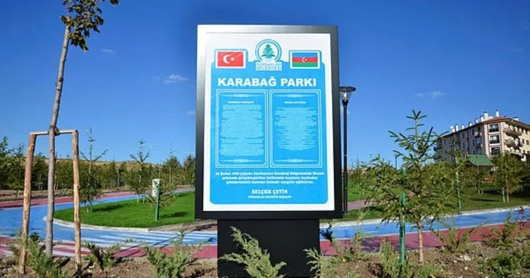 Ankara Karabağ Parkına anlamlı tabela