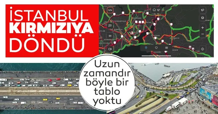 Son dakika: İstanbul’da trafik kilit! Yoğunluk yüzde 80’i geçti