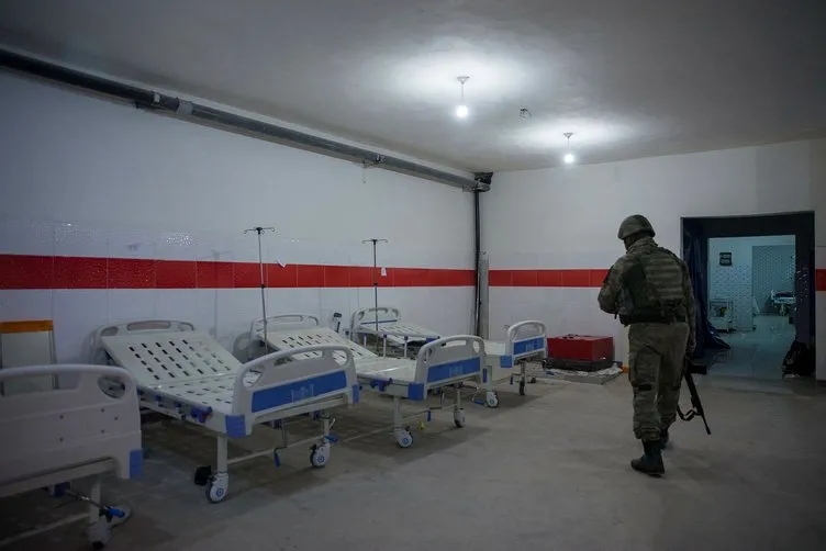 Mehmetçik Afrin’de teröristlerin tam teşekküllü yer altı hastanesine girdi