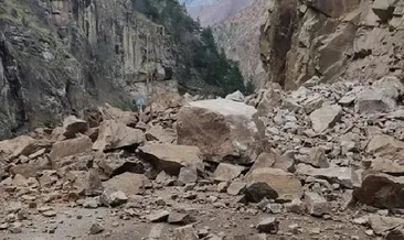 Artvin’de heyelan: Kayalar yolu kapattı!