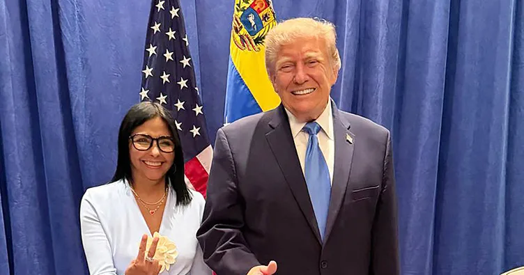 ABD-Venezuela hattında dikkat çeken görüşme: Trump ve Rodriguez ilk kez bir araya geldi