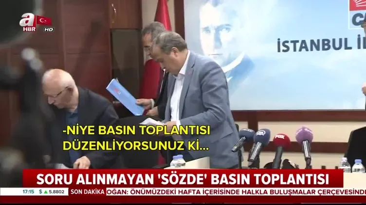 Sorulara cevap veremeyen CHP'li Tezcan basın toplantısını terk etti!