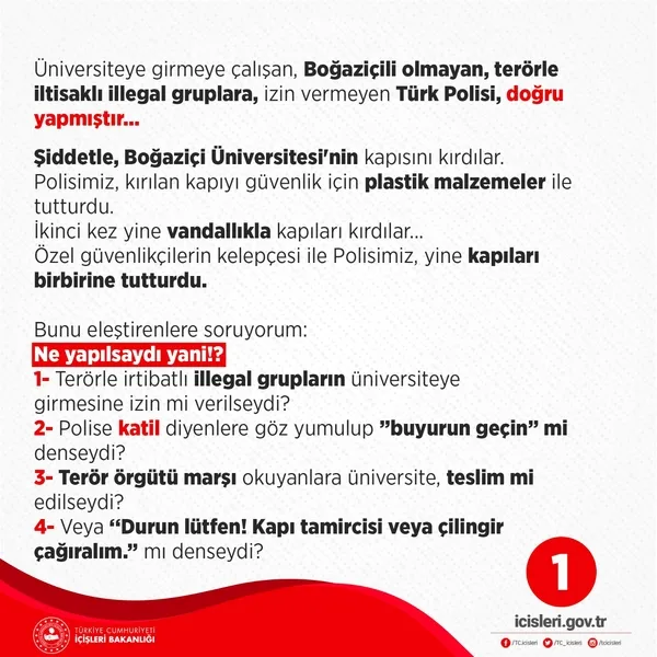 Bakan Soylu'dan son dakika 'Boğaziçi' açıklaması: