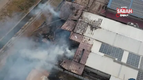 Kahramanmaraş'ta fabrika yangınının boyutu gün ağarınca ortaya çıktı | Video