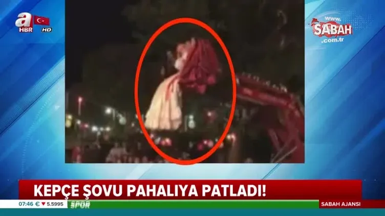 Düğünde iş makinesi ile 'kepçe' şovu yapmak isteyen gelin ve damat kaza geçirdi