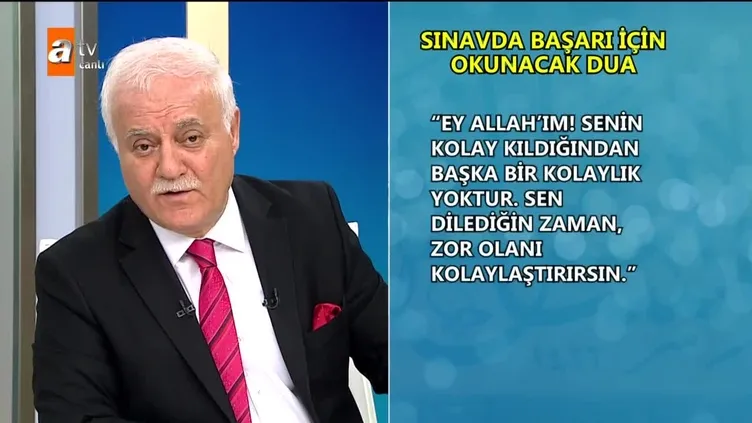 Nihat Hatipoğlu'ndan YKS sınav duası
