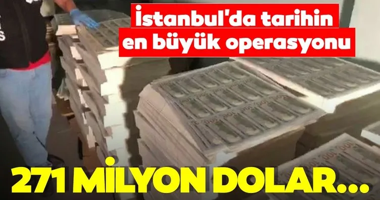 Sahte 271 milyon dolar ele geçirildi!