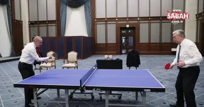 Başkan Erdoğan ve Kazakistan Cumhurbaşkanı Tokayev masa tenisi oynadı | Video