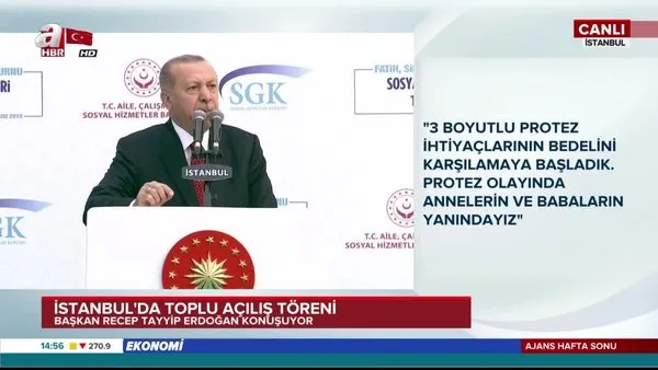 Cumurbaşkanı Erdoğan, İstanbul'da toplu açılış töreninde önemli açıklamalarda bulundu