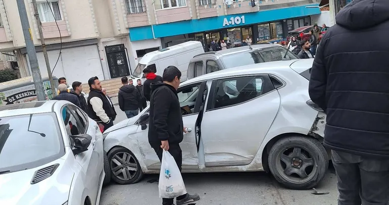 Trafikteki tartışma kaza ile bitti