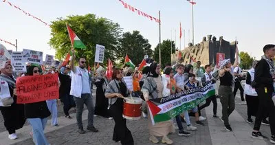 Kadın ve çocuklar Filistin için yürüdü #gaziantep