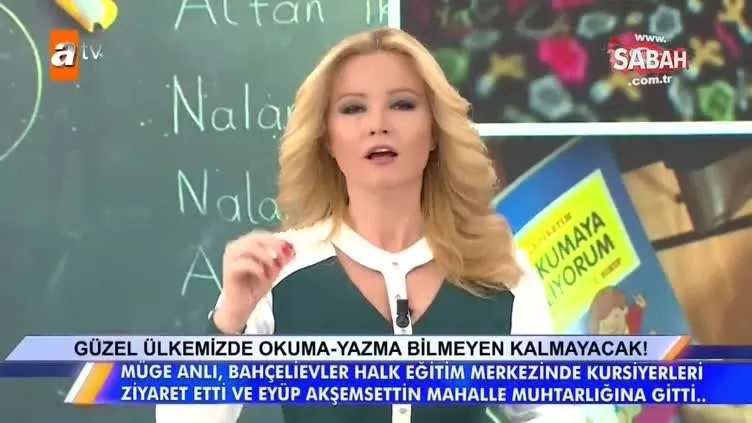 Okuma Yazma Seferberliği’ne Müge Anlı’da katıldı