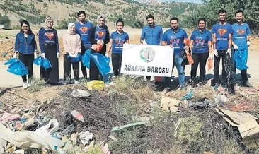 Avukatlar çöp topladı