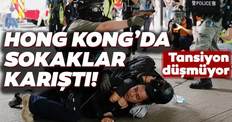 Hong Kong’da sokaklar yine karıştı! On binlerce insan sokaklarda...