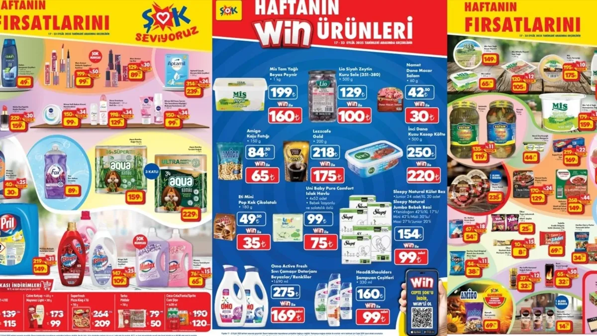 SEPET SEPET FIRSATLAR: ŞOK aktüel 17-23 Eylül kampanyaları: Peynir, zeytin, deterjanlar, bebek bezleri...