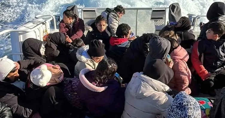 44 düzensiz göçmen karada mahsur kaldı