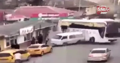 Kırklareli’de yolcu otobüsü dar sokaklarda dehşet saçtı! O anlar kamerada | Video