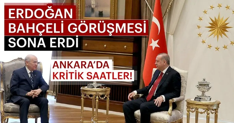 Son Dakika: Erdoğan ve Bahçeli arasındaki erken seçim görüşmesi sona erdi!