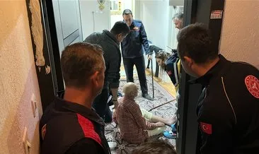 Evinde yere düşen 80 yaşındaki kişiyi, balkondan içeri girip kurtardılar #kutahya