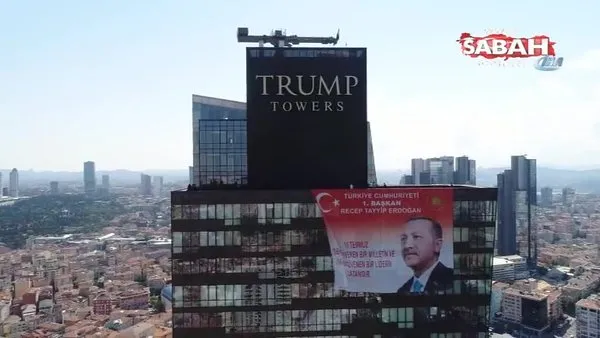 Cumhurbaşkanı Erdoğan'ın posteri, Trump Towers'da