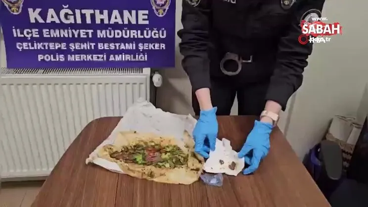 Polis merkezindeki sevgilisine dürüm içinde uyuşturucu getirdi | Video