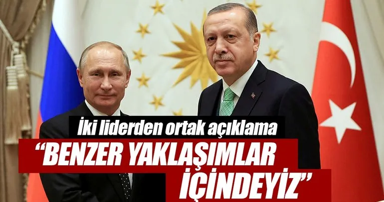 Cumhurbaşkanı Erdoğan: Benzer yaklaşımlar içindeyiz