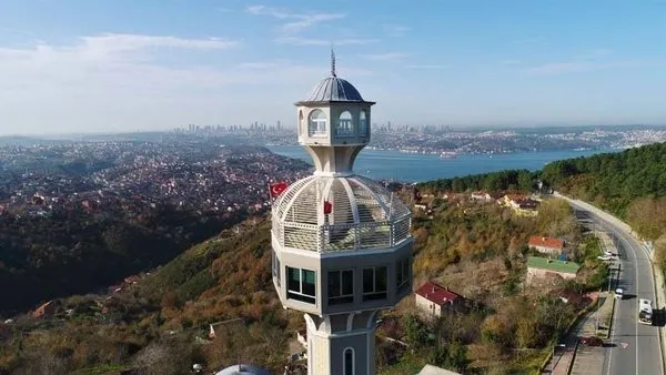 Seyir Teraslı caminin manzarası havadan görüntülendi