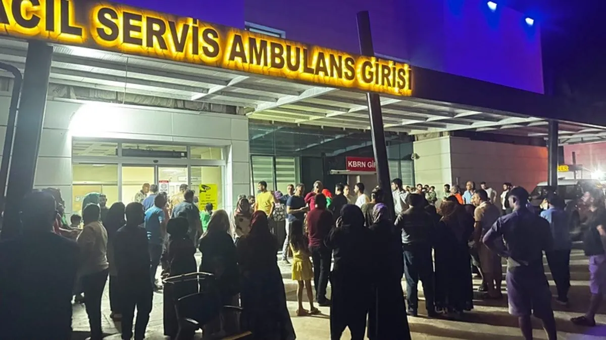 Sinop'un Boyabat ilçesinde meydana gelen bıçaklı saldırı sonrası olay yeri.