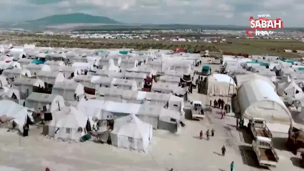 MSB sınırdaki çadırların havadan görüntüsünü paylaştı | Video