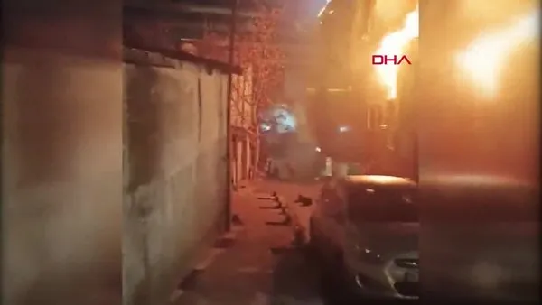 İstanbul Şişli'de korku dolu anlar! Yangından kaçış anı kamerada