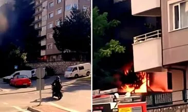 Bursa'da korkutan yangın! Bina alevlere boğuldu #bursa
