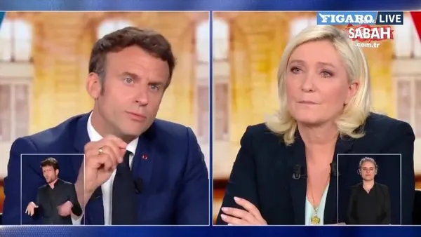 Macron'dan Le Pen'e canlı yayında 