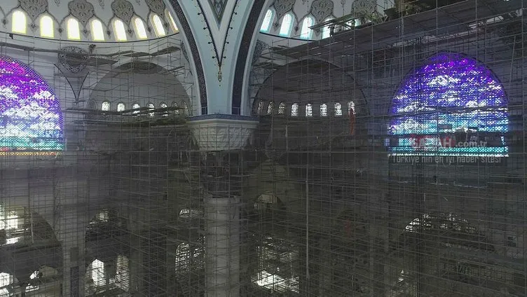 Çamlıca Camii'nin içi ilk kez görüntülendi