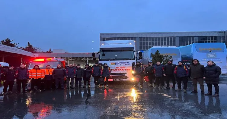 Zeytinburnu Belediyesi yardım için deprem bölgesinde