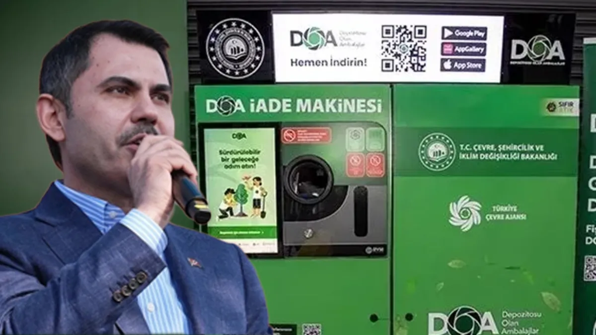 Çevre, Şehircilik ve İklim Değişikliği Bakanı Murat Kurum'un Depozito Yönetim Sistemi ile ilgili açıklaması.