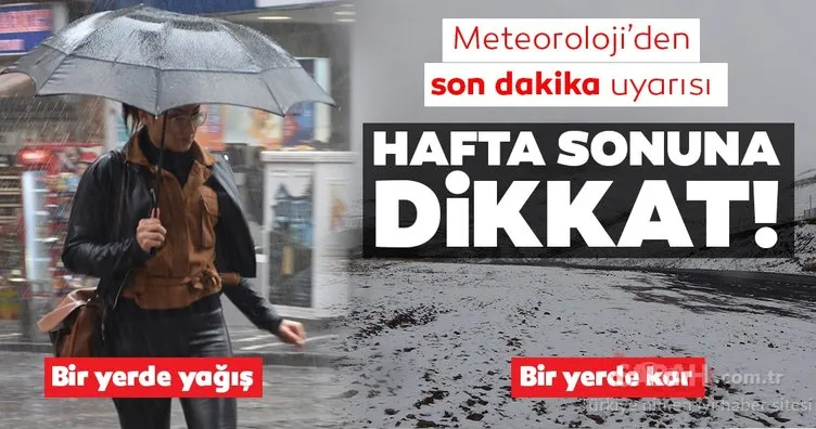 Meteoroloji’den hafta sonu için hava durumu ve kar yağışı uyarısı! İstanbul’da hava nasıl olacak?