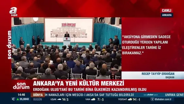 Ankara'ya yeni kültür merkezi! Açışını Başkan Erdoğan yaptı: 