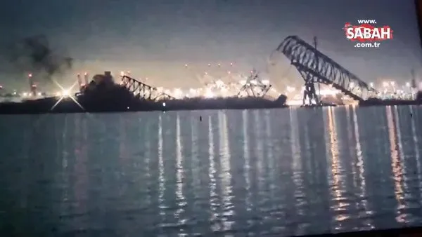 ABD'de facia! Geminin çarptığı köprü böyle çöktü | Video