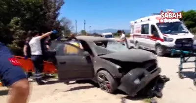 Direksiyon hakimiyetini kaybeden araç takla attı: 3 yaralı | Video
