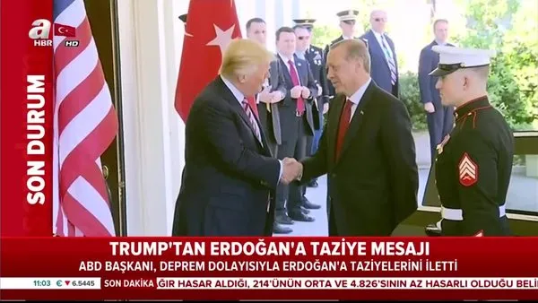 ABD Başkanı Trump'tan Cumhurbaşkanı Erdoğan'a Elazığ depremi telefonu