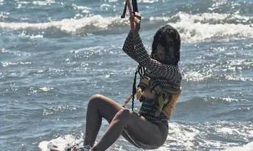 Akyaka’da KITESURF rüzgarına kapıldılar