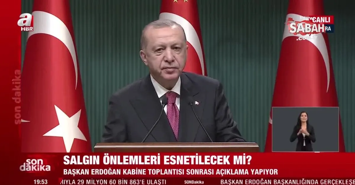son dakika kabine toplantisi kararlari aciklandi cumhurbaskani erdogan normallesme kararlarini duyurdu video videosunu izle son dakika haberleri