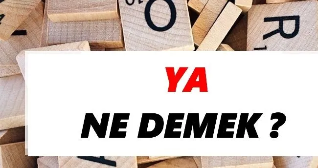 Ya Ne Demek? TDK Anlamına Göre Ya Sözlük Anlamı Nedir?