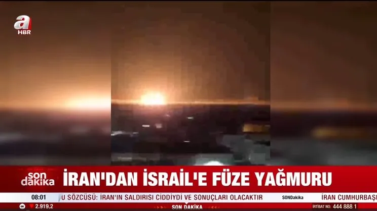 İran'dan İsrail'e füze saldırısı kamerada