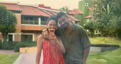 Yıldız Çağrı Atiksoy ve Berk Oktay’dan mutlu aile pozu! Kızları Milena ile kalpleri ısıttılar