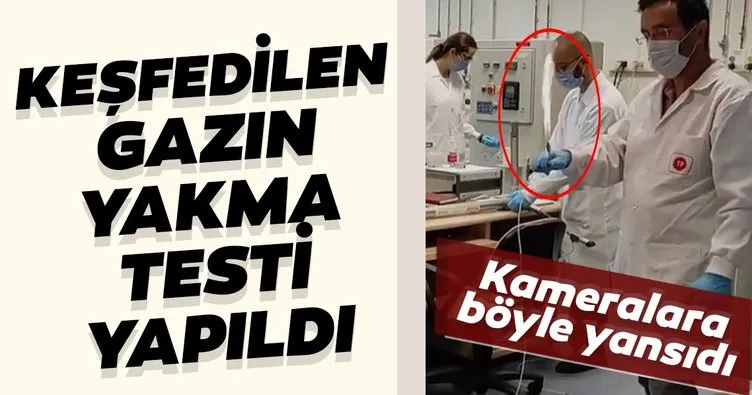 Keşfedilen gazın yakma testi yapıldı