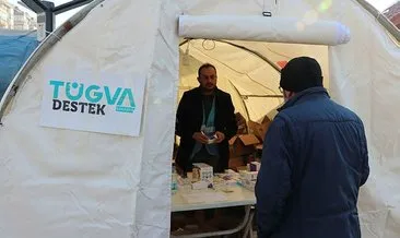 TÜGVA deprem bölgelerinde vatandaşların yardımına koşuyor
