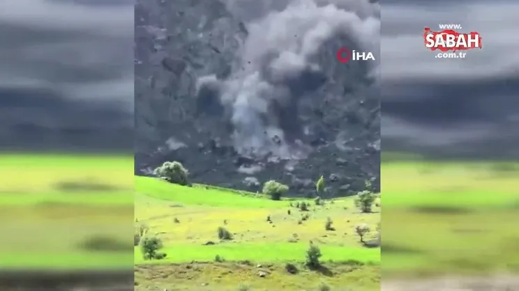 Heyelan anı cep telefonu kamerasına yansıdı | Video