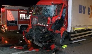 Beykoz’da feci kaza: TIR TIR’a çarptı!