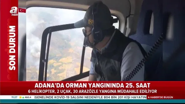 Adana'da saatler süren orman yangınına müdahale devam ediyor!  | Video